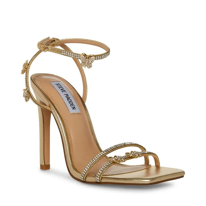 Steve Madden Jade Gold Womens Heels