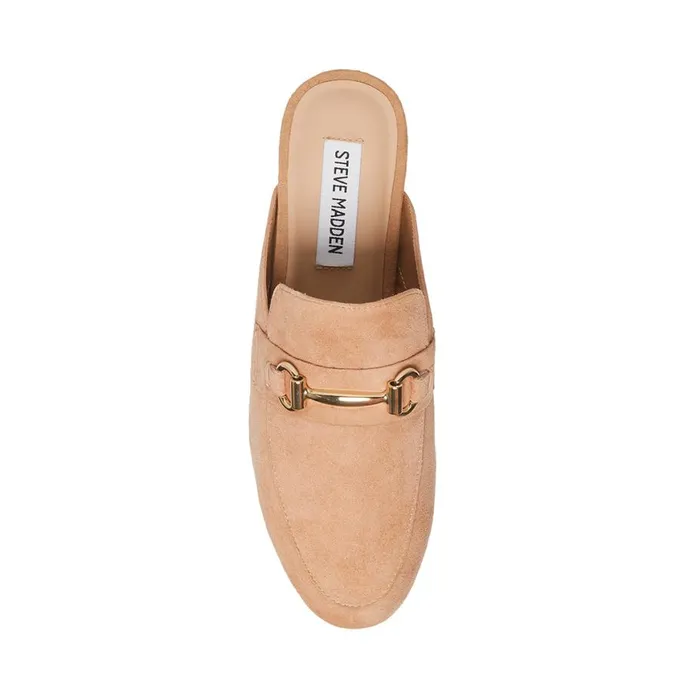 Steve Madden Kandi Camel Suede Womens Loafers and Flats