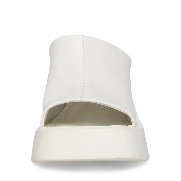 Steve Madden Kane White Leather Womens Heels