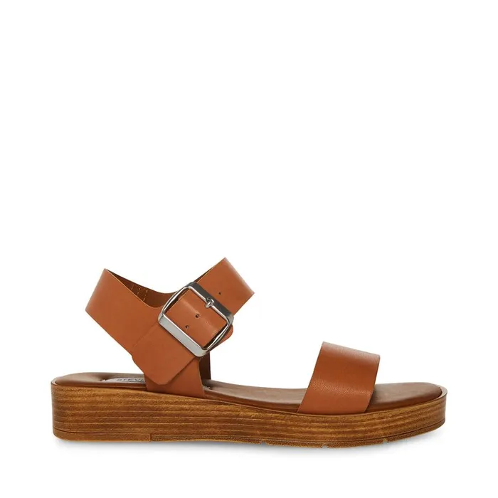 Steve Madden Keenan Tan Leather Womens Sandals