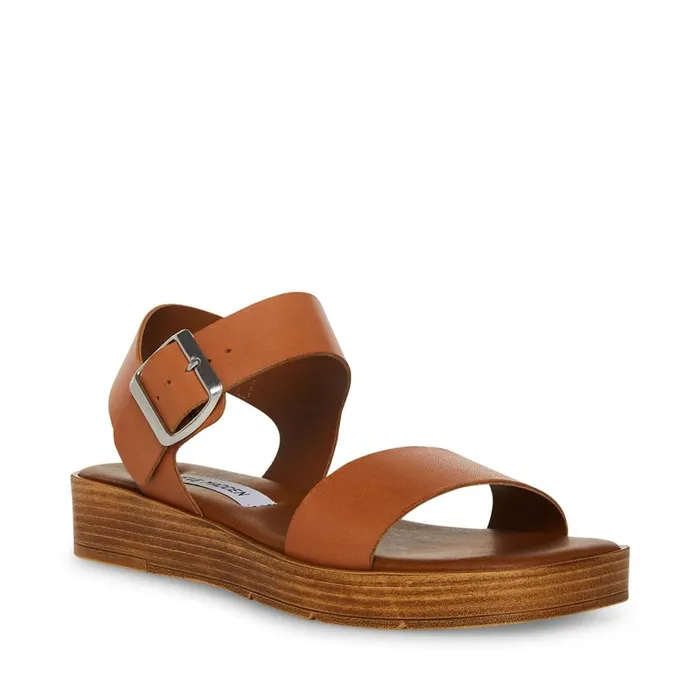 Steve Madden Keenan Tan Leather Womens Sandals