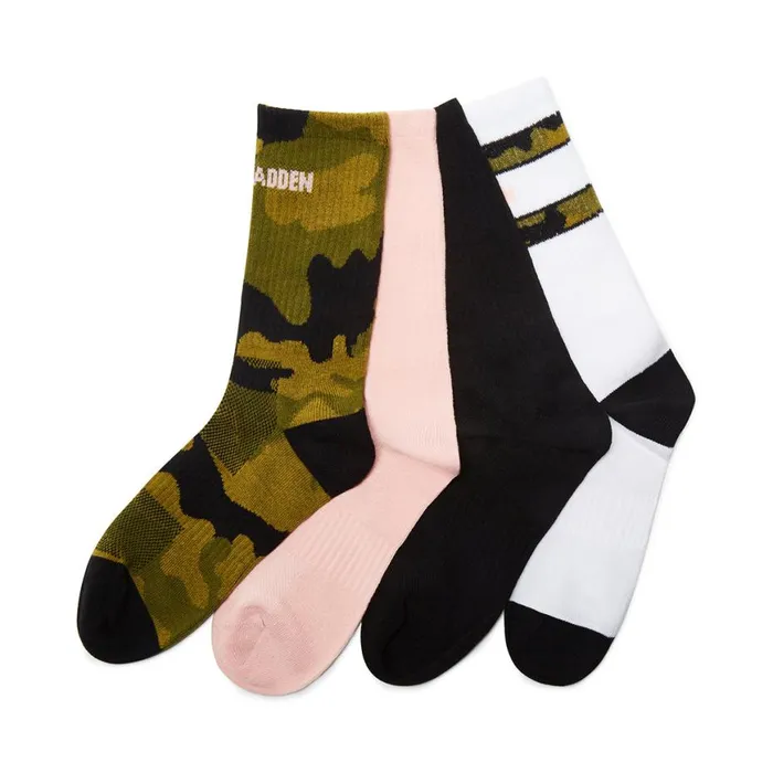 Steve Madden Logo Crew Socks Camo Multi Womens Socks and Tights
