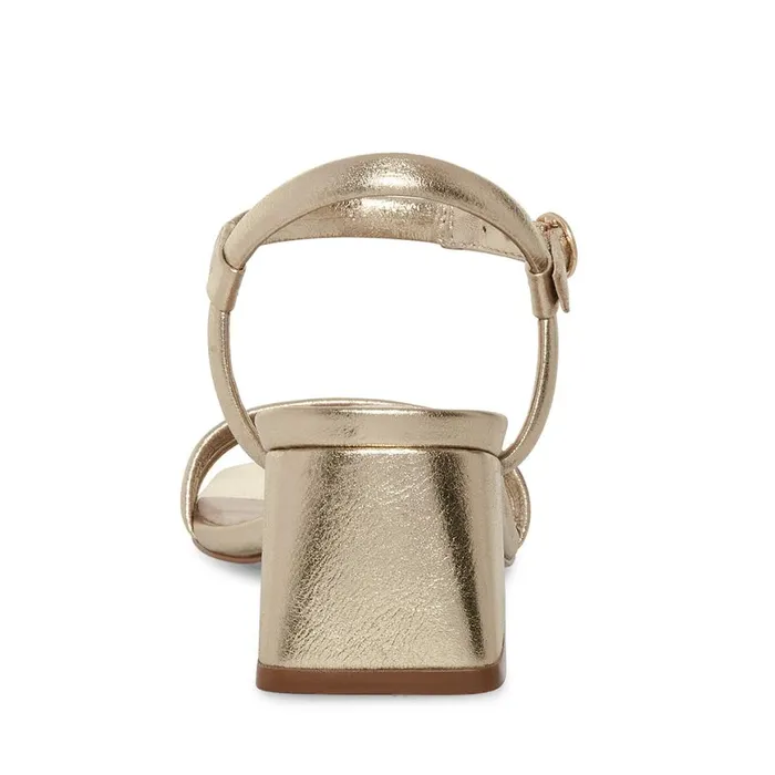 Steve Madden Luster Gold Leather Womens Sandals