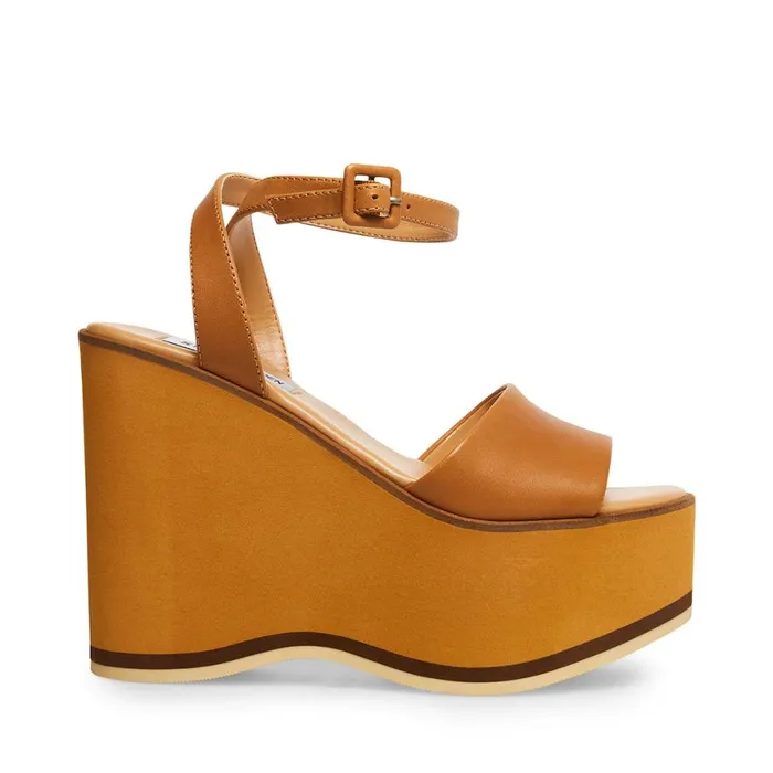 Steve Madden Milan Tan Leather Womens Sandals