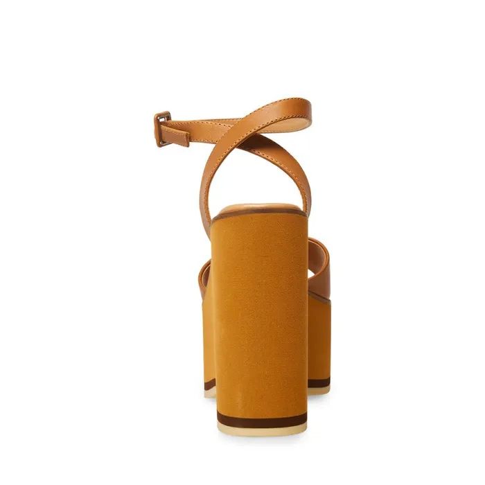 Steve Madden Milan Tan Leather Womens Sandals