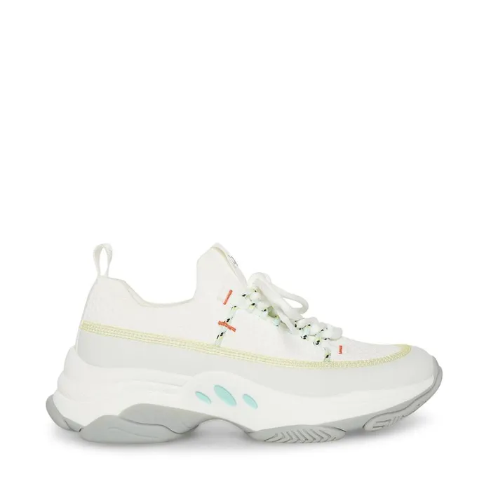 Steve Madden Motive White Multi Womens Sneakers