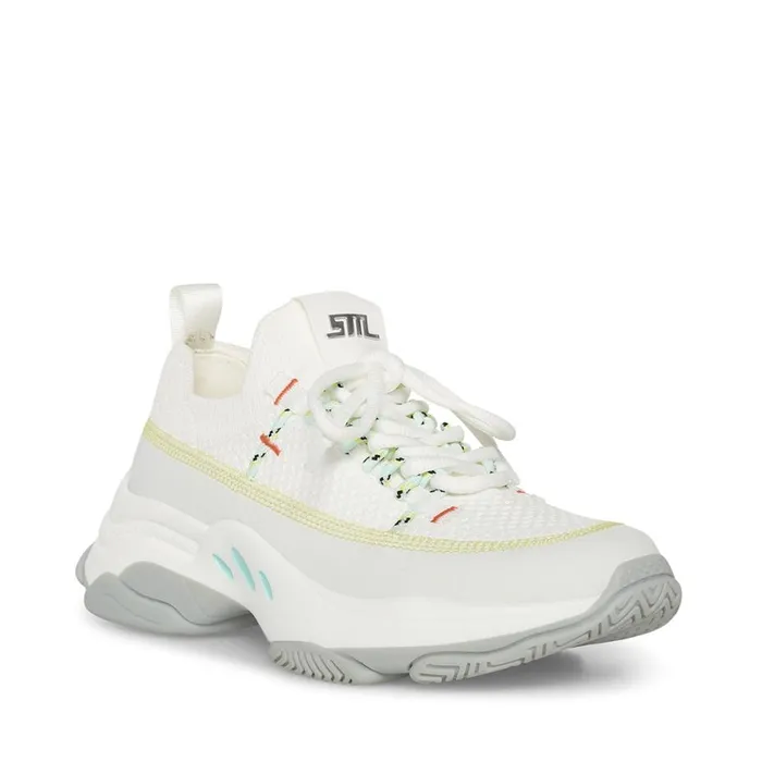 Steve Madden Motive White Multi Womens Sneakers