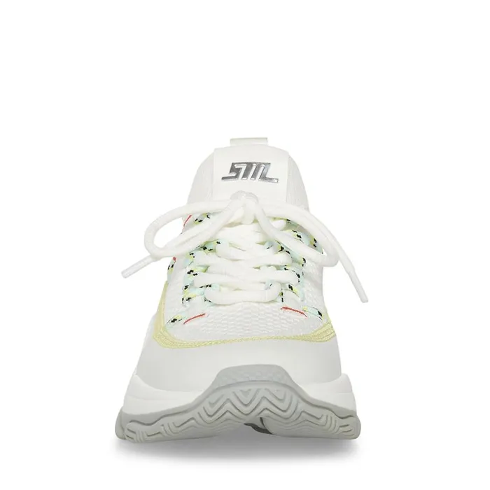 Steve Madden Motive White Multi Womens Sneakers