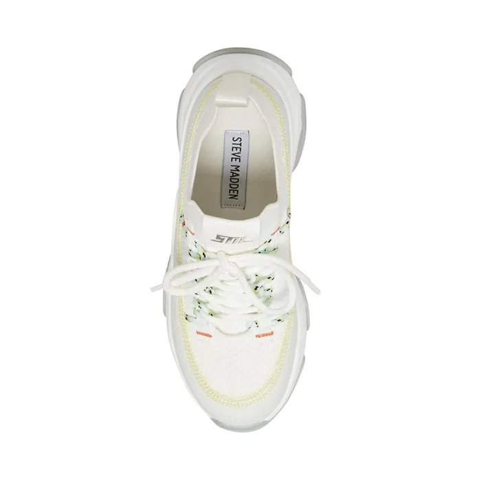 Steve Madden Motive White Multi Womens Sneakers