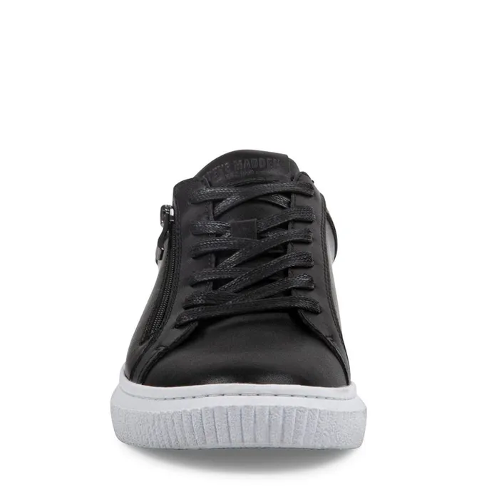 Steve Madden Niziam Black Leather Mens Sneakers