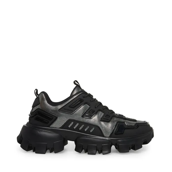 Steve Madden Ponce BlackSilver Mens Sneakers