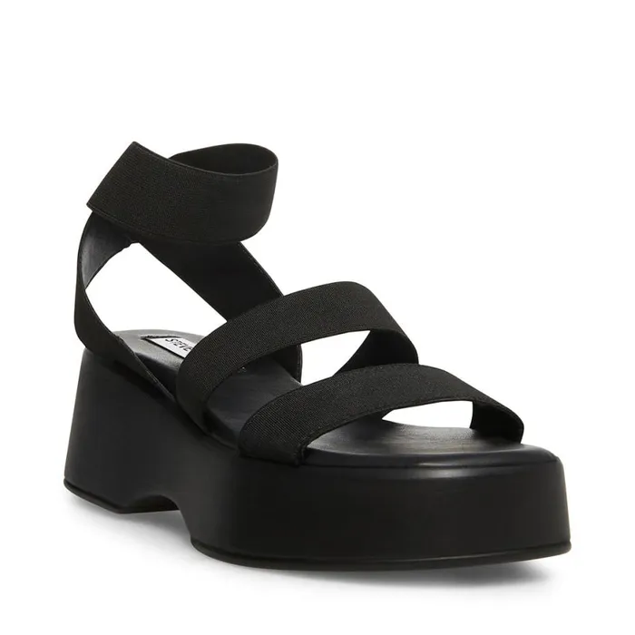 Steve Madden Sashes Black Womens Sandals