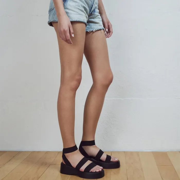 Steve Madden Sashes Black Womens Sandals