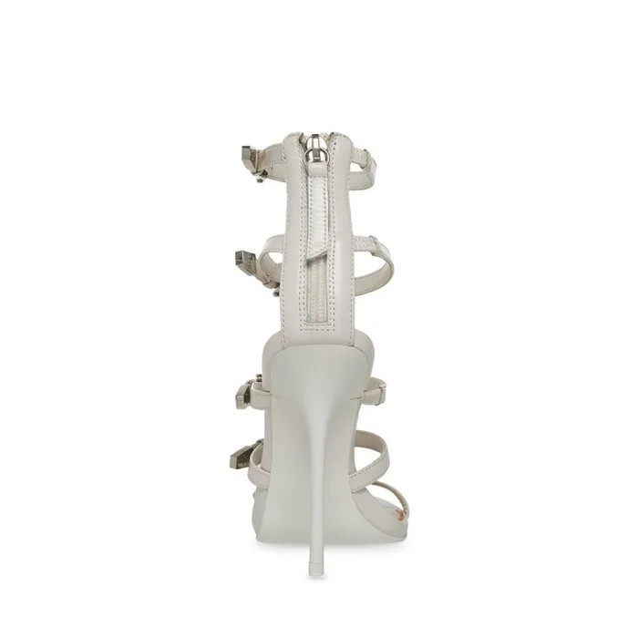 Steve Madden Simone White Leather Womens Heels