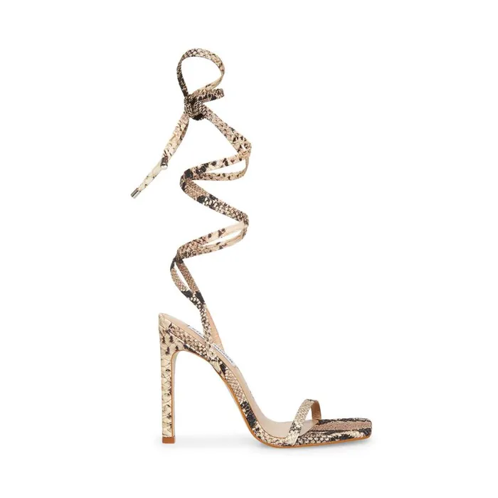 Steve Madden Uplift Natural Snake Womens Heels