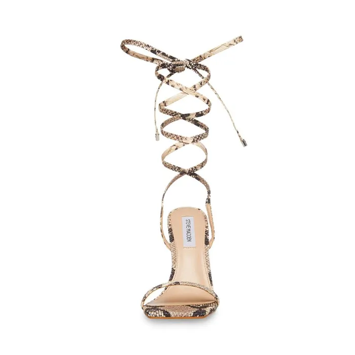 Steve Madden Uplift Natural Snake Womens Heels