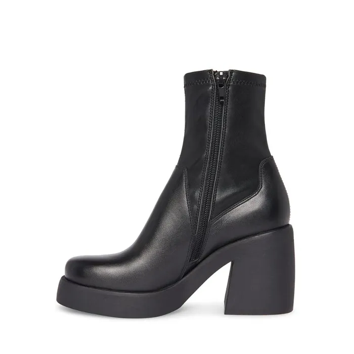 Steve Madden Zeldie Black Leather Womens Platforms