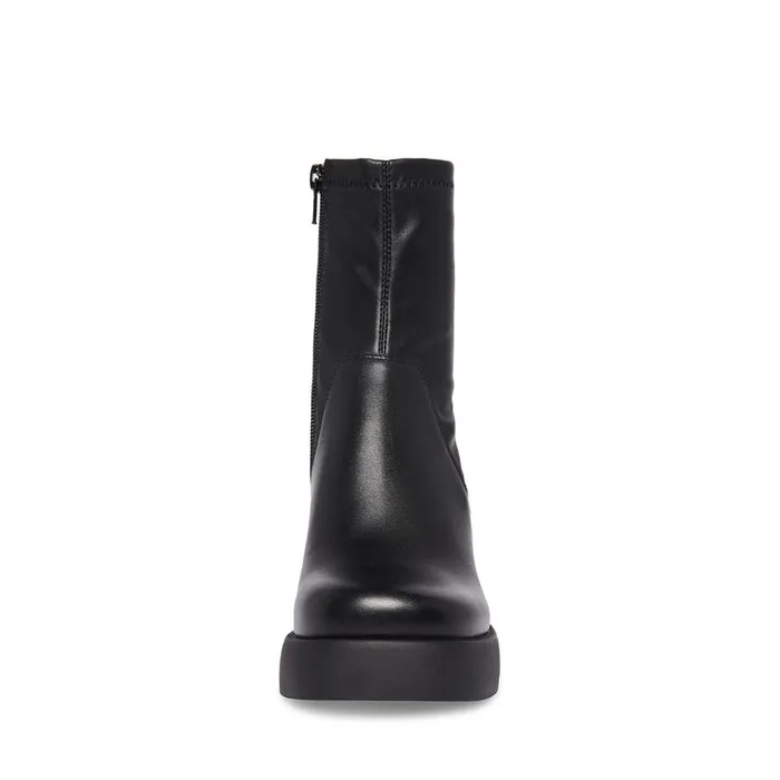 Steve Madden Zeldie Black Leather Womens Platforms