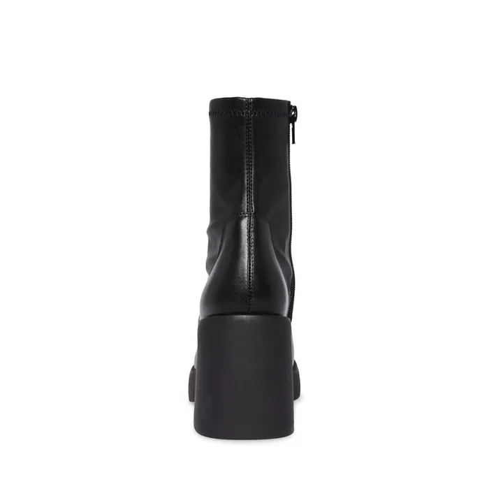 Steve Madden Zeldie Black Leather Womens Platforms