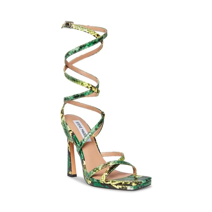 Steve Madden Zenna Green Womens Heels
