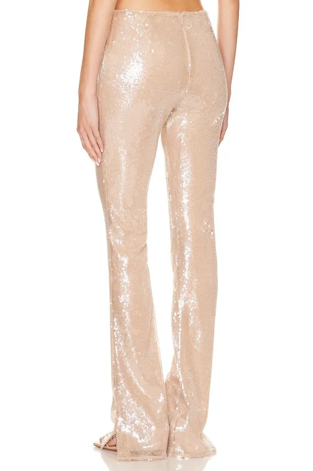 Stevie Sequin Pant Nude Neutral Women Lovers and Friends Pants