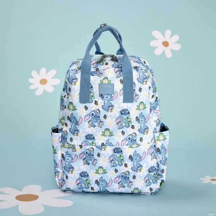 Stitch Springtime Daisy AllOver Print Nylon FullSize Backpack Unisex Loungefly Backpacks Stitch Springtime Daisy AllOver Print Nylon FullSize Backpack Unisex Loungefly Backpacks