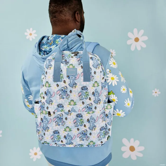 Stitch Springtime Daisy AllOver Print Nylon FullSize Backpack Unisex Loungefly Backpacks Stitch Springtime Daisy AllOver Print Nylon FullSize Backpack Unisex Loungefly Backpacks