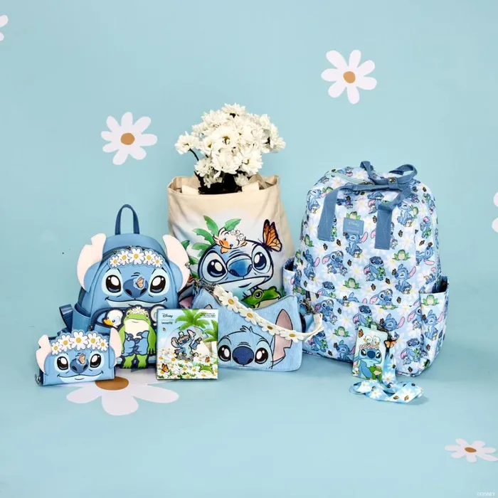 Stitch Springtime Daisy AllOver Print Nylon FullSize Backpack Unisex Loungefly Backpacks Stitch Springtime Daisy AllOver Print Nylon FullSize Backpack Unisex Loungefly Backpacks