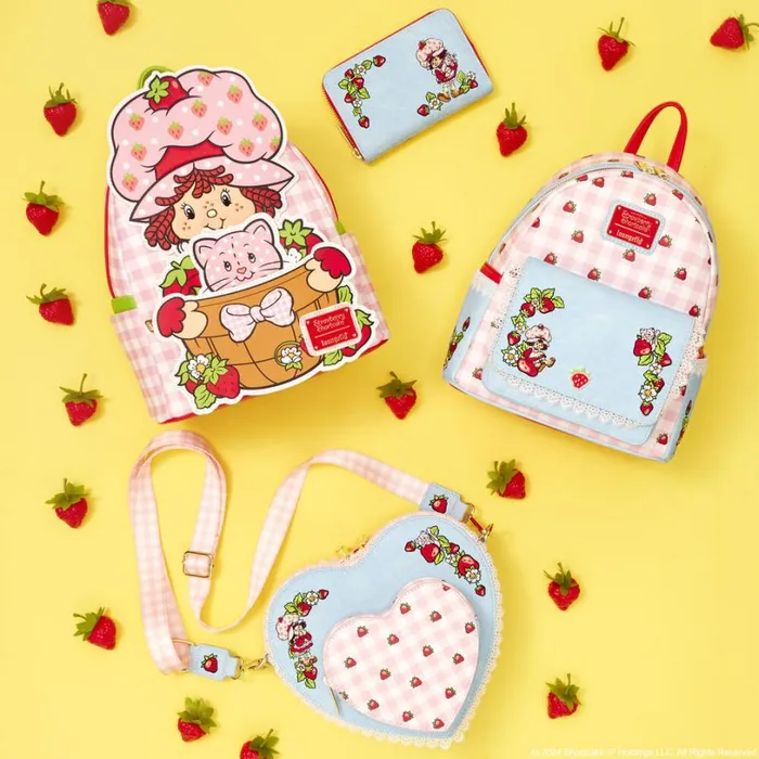 Strawberry Shortcake Denim Zip Around Wallet Unisex Loungefly Bags and Wallets Strawberry Shortcake Denim Zip Around Wallet Unisex Loungefly Bags and Wallets