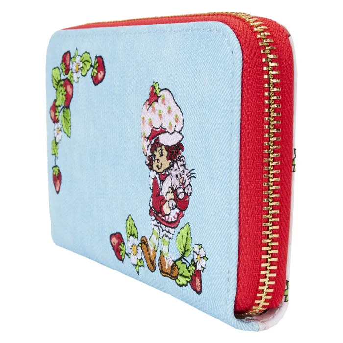 Strawberry Shortcake Denim Zip Around Wallet Unisex Loungefly Bags and Wallets Strawberry Shortcake Denim Zip Around Wallet Unisex Loungefly Bags and Wallets