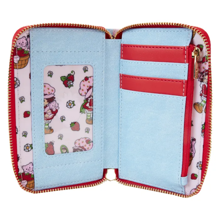 Strawberry Shortcake Denim Zip Around Wallet Unisex Loungefly Bags and Wallets Strawberry Shortcake Denim Zip Around Wallet Unisex Loungefly Bags and Wallets