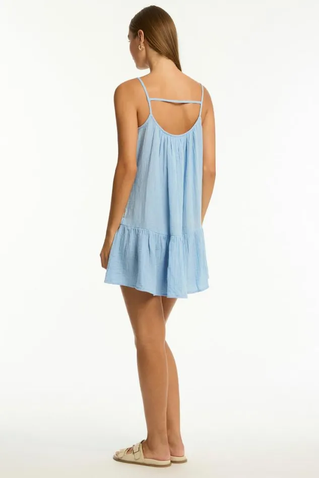 Sunset Short Sundress Sunset Cornflower Women Sea Level Dresses