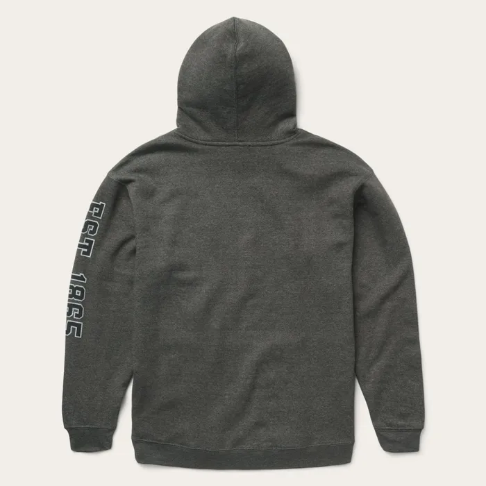 Sweaters and Hoodies Men Stetson Charcoal Heather Fleece Hooded Sweatshirt Grey