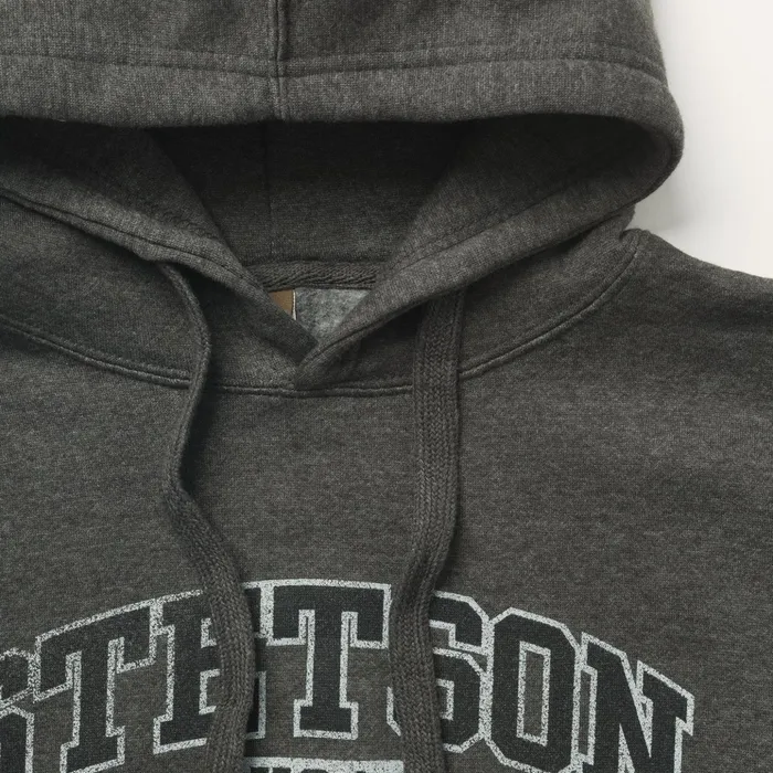 Sweaters and Hoodies Men Stetson Charcoal Heather Fleece Hooded Sweatshirt Grey