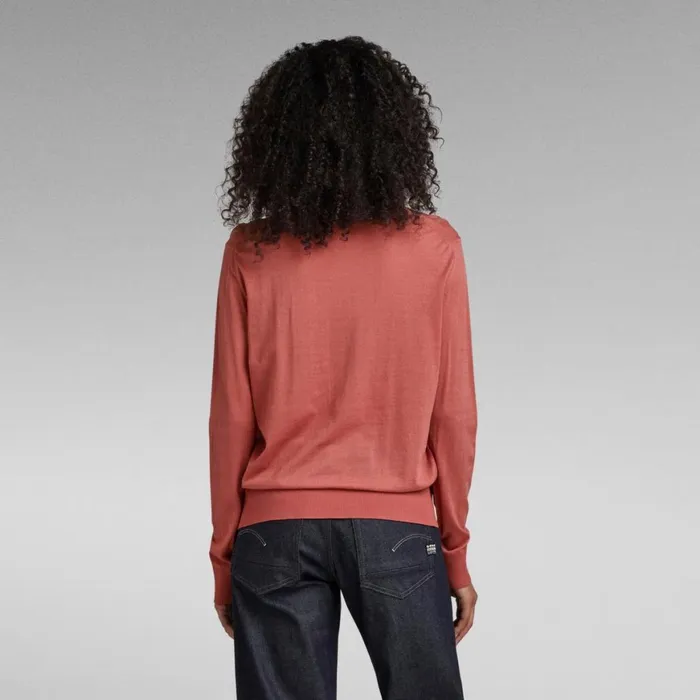 Sweaters Women GStar RAW Core Round Neck Knitted Sweater Pink Ink