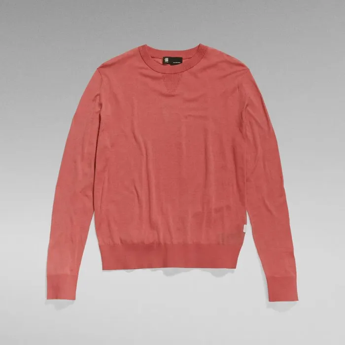 Sweaters Women GStar RAW Core Round Neck Knitted Sweater Pink Ink