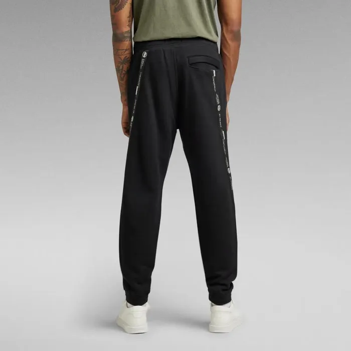 Sweatpants Men GStar RAW Logo Tape Sweat Pants Dark Black