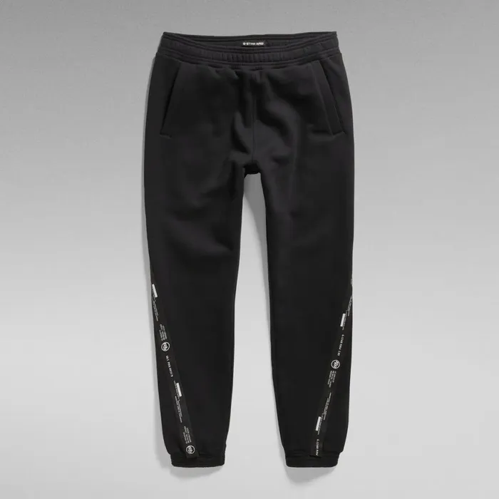 Sweatpants Men GStar RAW Logo Tape Sweat Pants Dark Black