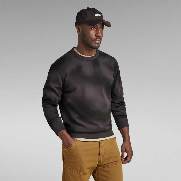 Sweatshirts and Hoodies Men GStar RAW Bitmap Camo AOP Sweater Shadow Bitmap Camo