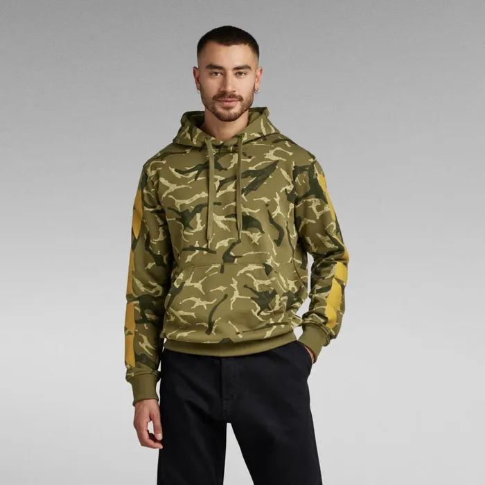 Sweatshirts and Hoodies Men GStar RAW Camo Sleeve Graphic Hoodie Wild Olive Camo Paint Sweatshirts and Hoodies Men GStar RAW Camo Sleeve Graphic Hoodie Wild Olive Camo Paint