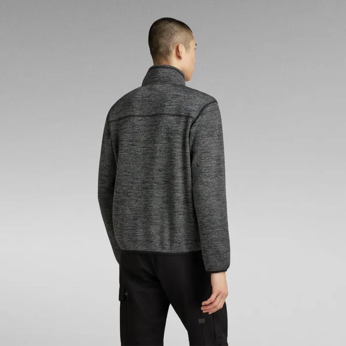 Sweatshirts and Hoodies Men GStar RAW Fleece Half Zip Sweater Dark Black