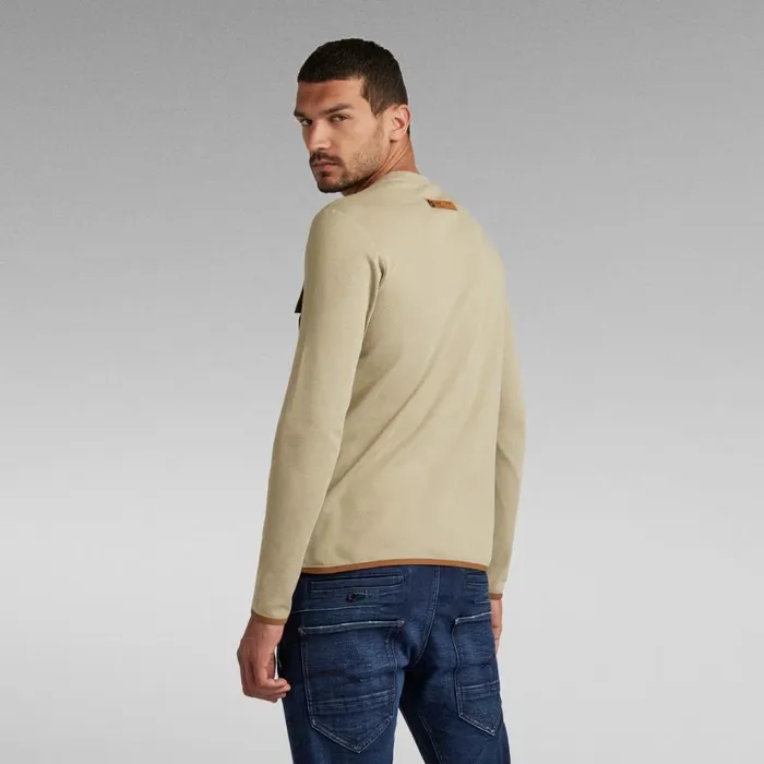 Sweatshirts and Hoodies Men GStar RAW Lightweight Slanted Pocket Sweater Light Moss