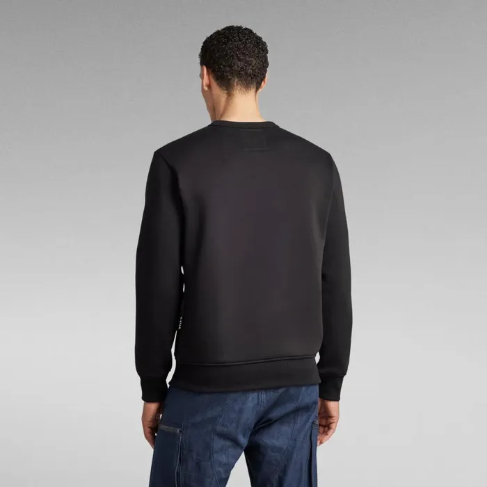 Sweatshirts and Hoodies Men GStar RAW Originals Stamp Sweater Dark Black