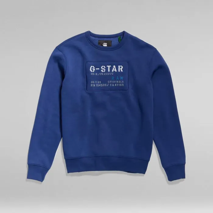 Sweatshirts and Hoodies Men GStar RAW Originals Sweater Ballpen Blue