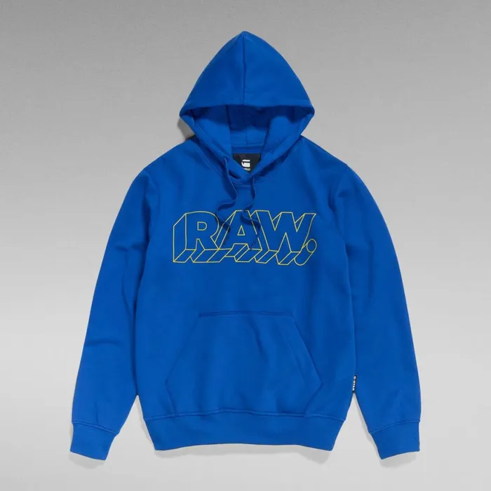 Sweatshirts and Hoodies Men GStar RAW RAW 3D Hooded Sweater Lighting Blue