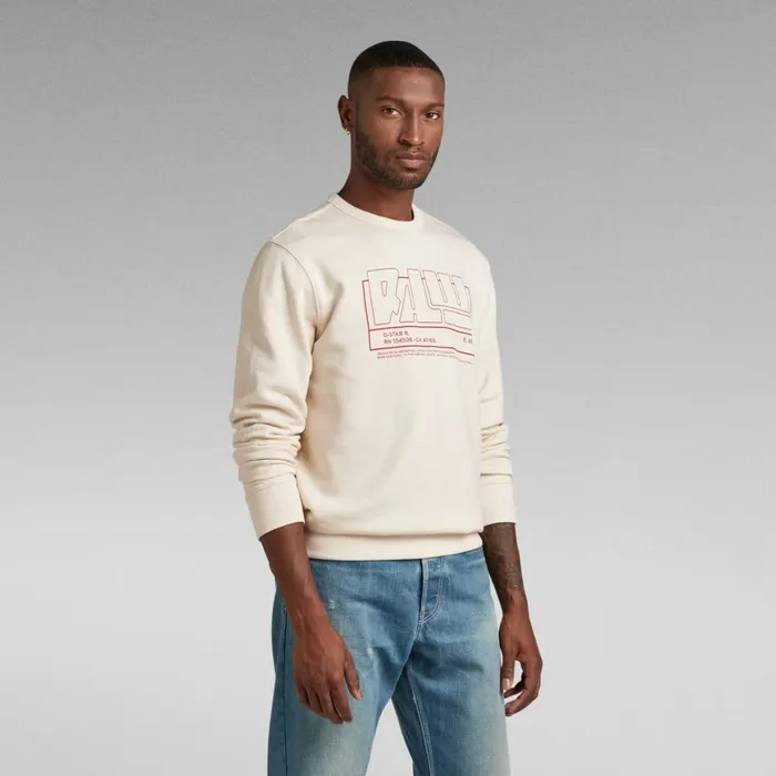 Sweatshirts and Hoodies Men GStar RAW RAW Sweater Ecru