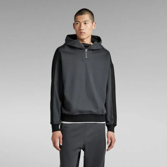 Sweatshirts and Hoodies Men GStar RAW Tape Color Block Loose Half Zip Hoodie Cloackdark Black Sweatshirts and Hoodies Men GStar RAW Tape Color Block Loose Half Zip Hoodie Cloackdark Black