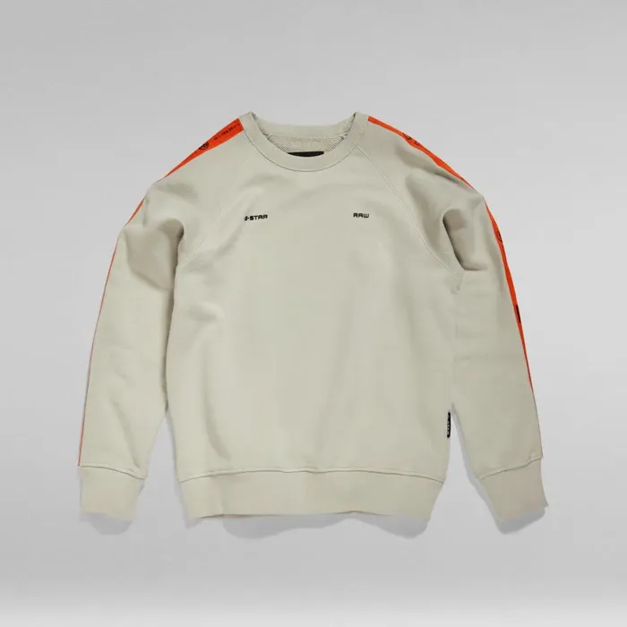 Sweatshirts and Hoodies Men GStar RAW Tape Raglan Sweater Mineral Gray