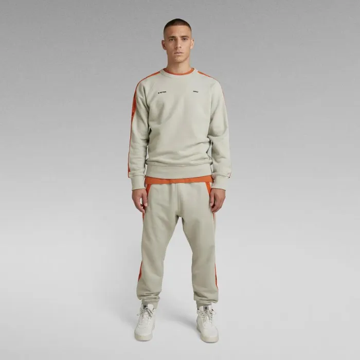 Sweatshirts and Hoodies Men GStar RAW Tape Raglan Sweater Mineral Gray