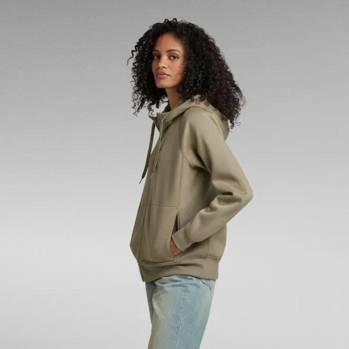 Sweatshirts and Hoodies Women GStar RAW Premium Core 21 Zip Thru Hoodie Shamrock